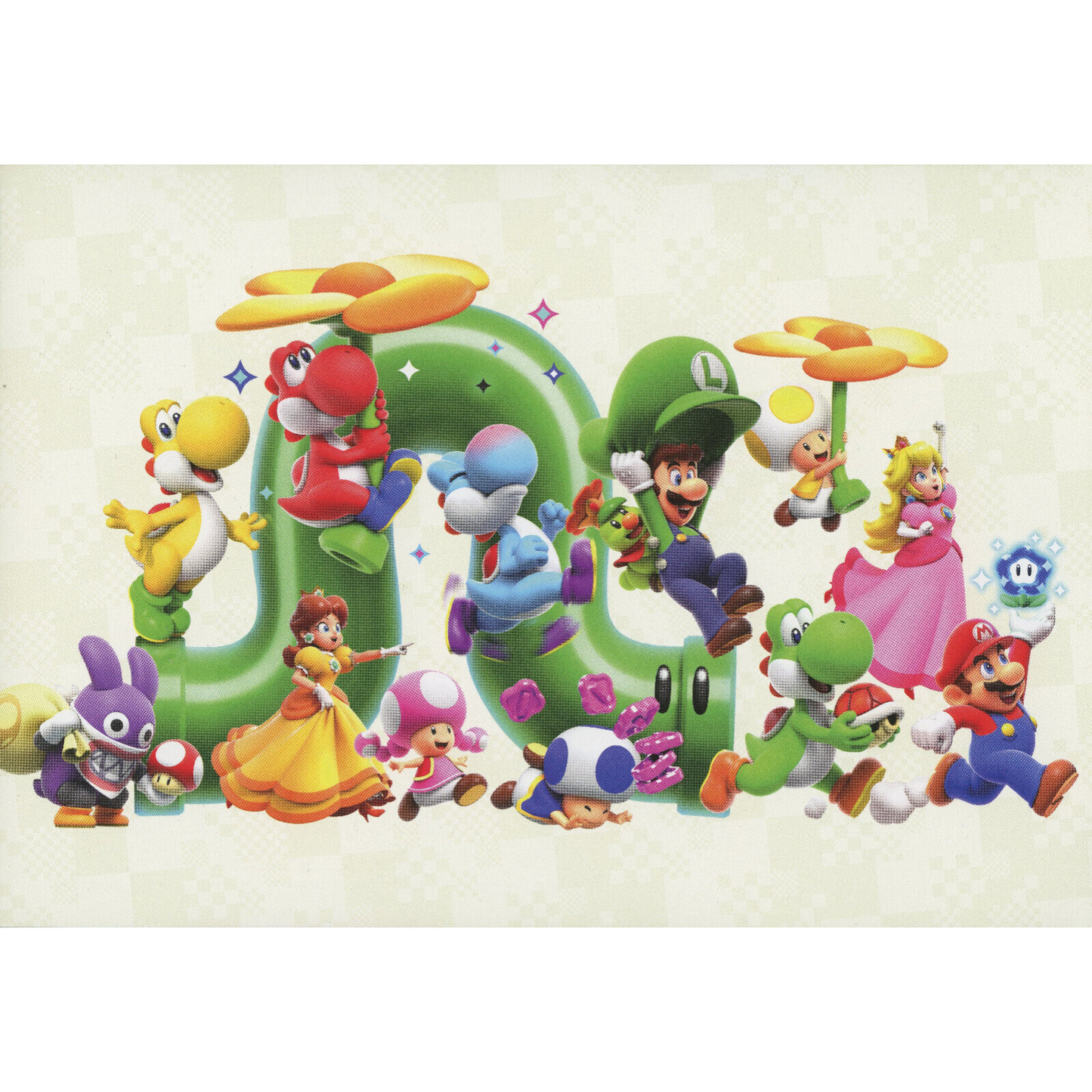 Super Mario Bros Wonder Promotional Double Sided Poster, 7 x 10 inch